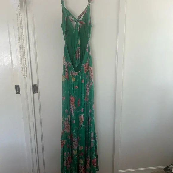 Yumi Kim Green Ruffled Wrap Maxi Dress - Picture 7 of 11